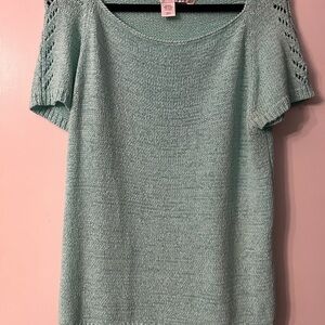 Coldwater Creek Aqua Knit Top